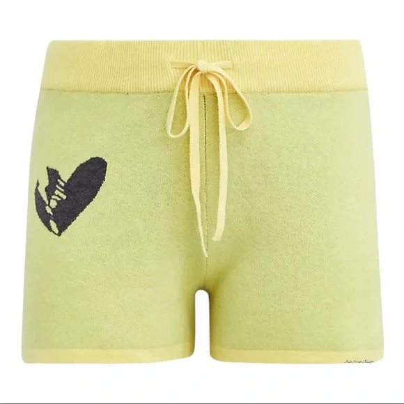 TORRID Luxe Cozy Lovesick Sweater Hoodie & Shorts Set Neon Yellow - Picture 8 of 9